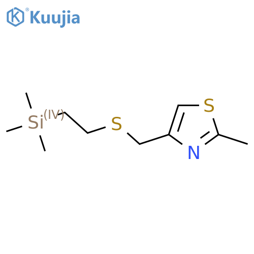 2-methyl-4-({2-(trimethylsilyl)ethylsulfanyl}methyl)-1,3-thiazole structure