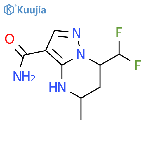 7-(difluoromethyl)-5-methyl-4H,5H,6H,7H-pyrazolo1,5-apyrimidine-3-carboxamide structure