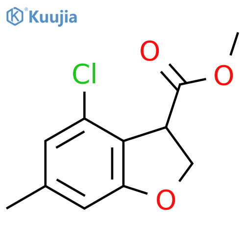 Methyl 4-chloro-6-methyl-2,3-dihydro-1-benzofuran-3-carboxylate structure