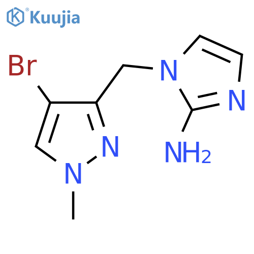 1-(4-bromo-1-methyl-1H-pyrazol-3-yl)methyl-1H-imidazol-2-amine structure