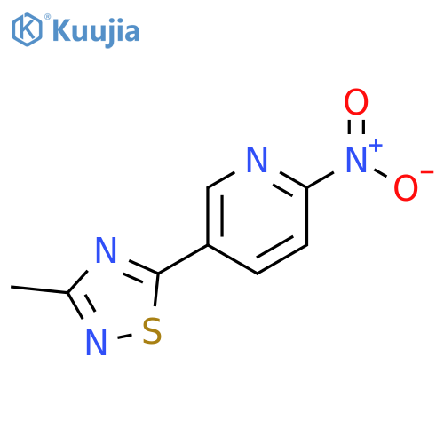 Pyridine, 5-(3-methyl-1,2,4-thiadiazol-5-yl)-2-nitro- structure