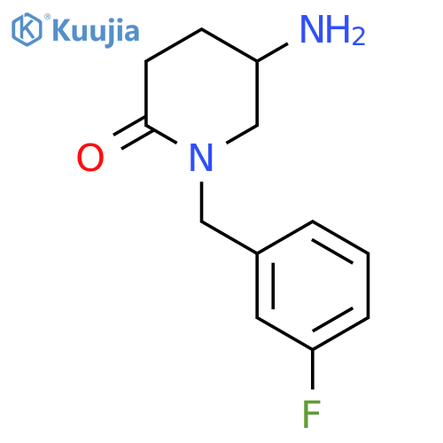 5-amino-1-(3-fluorophenyl)methylpiperidin-2-one structure