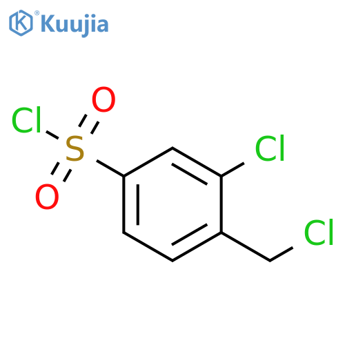 Benzenesulfonyl chloride, 3-chloro-4-(chloromethyl)- structure