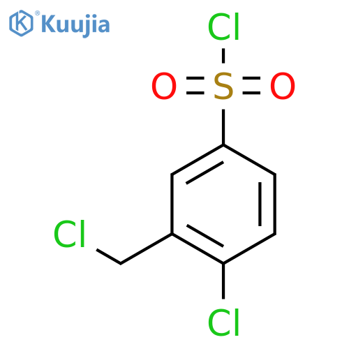 Benzenesulfonyl chloride, 4-chloro-3-(chloromethyl)- structure