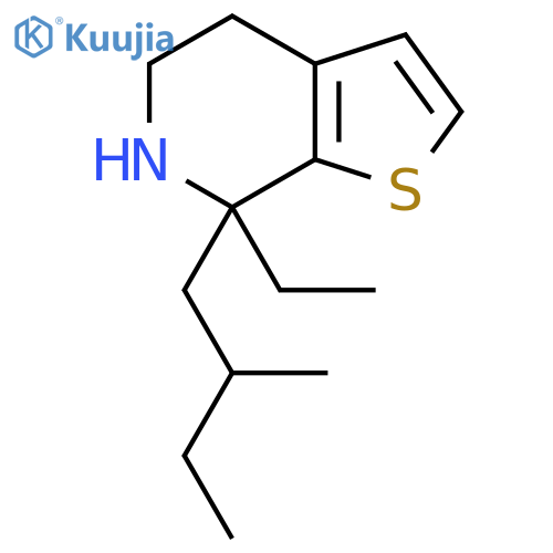 7-ethyl-7-(2-methylbutyl)-4H,5H,6H,7H-thieno2,3-cpyridine structure