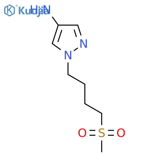 1-(4-methanesulfonylbutyl)-1H-pyrazol-4-amine structure