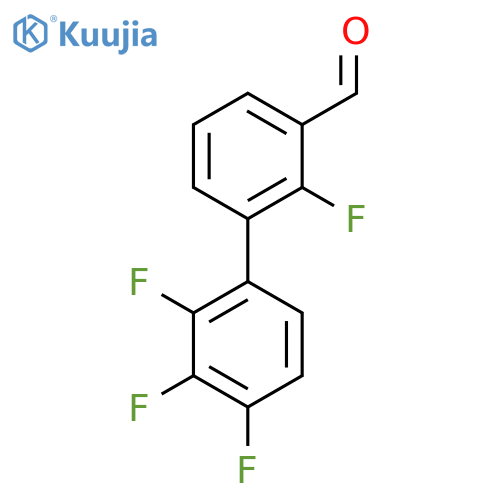 2-Fluoro-3-(2,3,4-trifluorophenyl)benzaldehyde structure