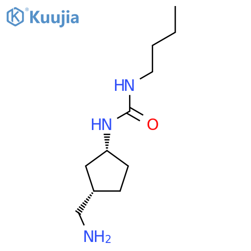 rac-1-[(1R,3S)-3-(aminomethyl)cyclopentyl]-3-butylurea structure