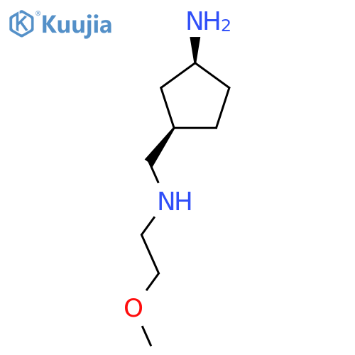 rac-(1R,3S)-3-{[(2-methoxyethyl)amino]methyl}cyclopentan-1-amine structure