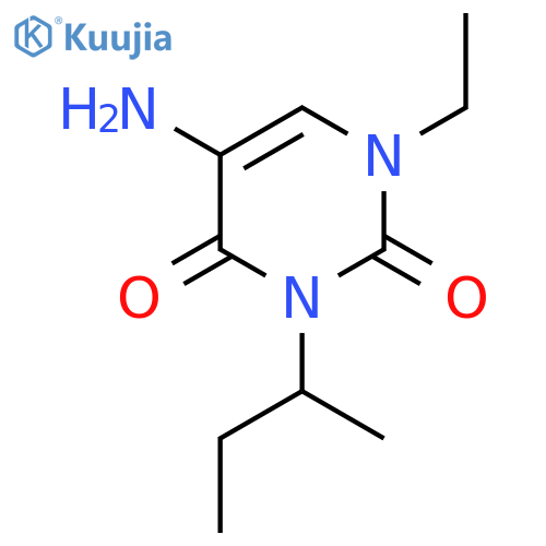 5-amino-3-(butan-2-yl)-1-ethyl-1,2,3,4-tetrahydropyrimidine-2,4-dione structure