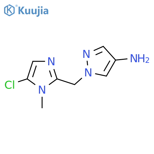 1-(5-chloro-1-methyl-1H-imidazol-2-yl)methyl-1H-pyrazol-4-amine structure