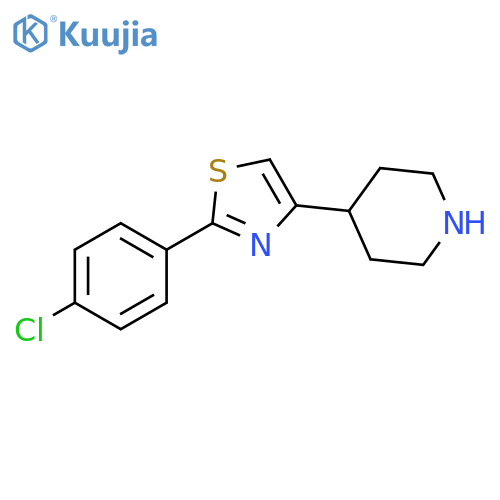 4-[2-(4-chlorophenyl)-1,3-thiazol-4-yl]piperidine structure