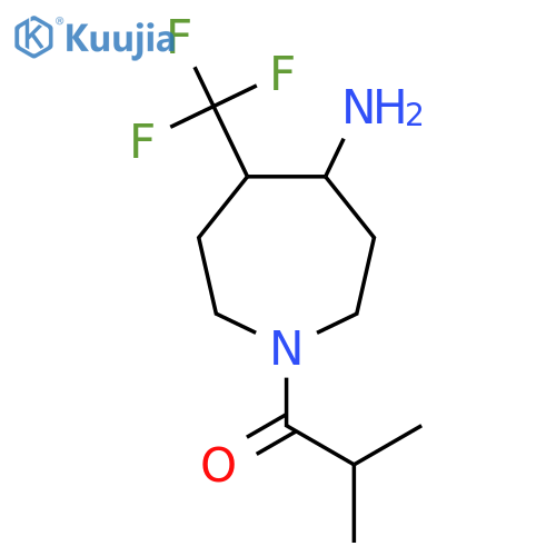 1-[4-Amino-5-(trifluoromethyl)azepan-1-yl]-2-methylpropan-1-one structure