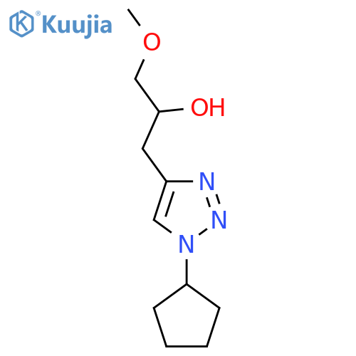 1-(1-cyclopentyl-1H-1,2,3-triazol-4-yl)-3-methoxypropan-2-ol structure