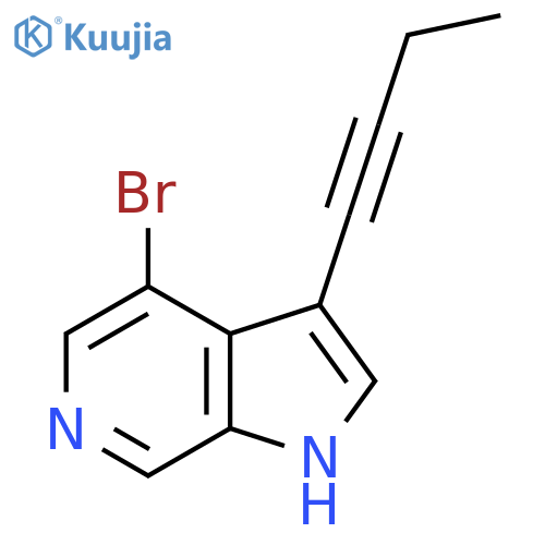 4-bromo-3-(but-1-yn-1-yl)-1H-pyrrolo2,3-cpyridine structure