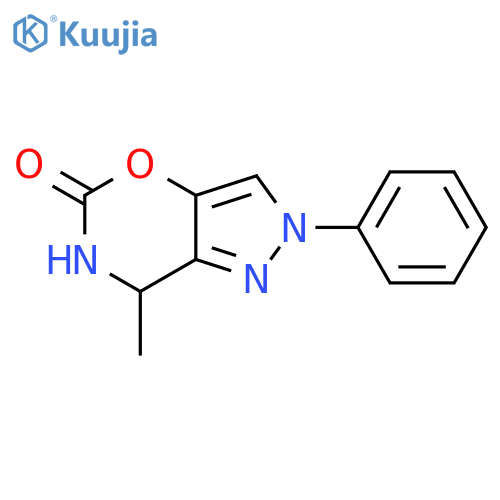 7-methyl-2-phenyl-2H,5H,6H,7H-pyrazolo[3,4-e][1,3]oxazin-5-one structure