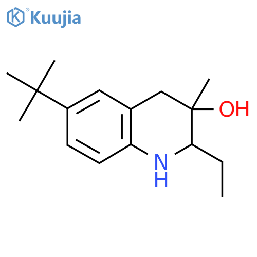 6-Tert-butyl-2-ethyl-3-methyl-1,2,3,4-tetrahydroquinolin-3-ol structure