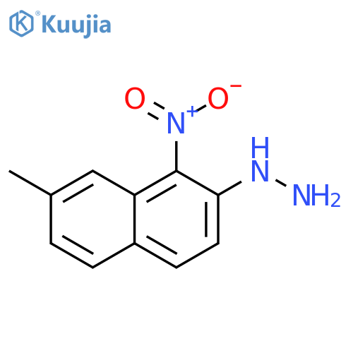 Hydrazine, (7-methyl-1-nitro-2-naphthalenyl)- structure