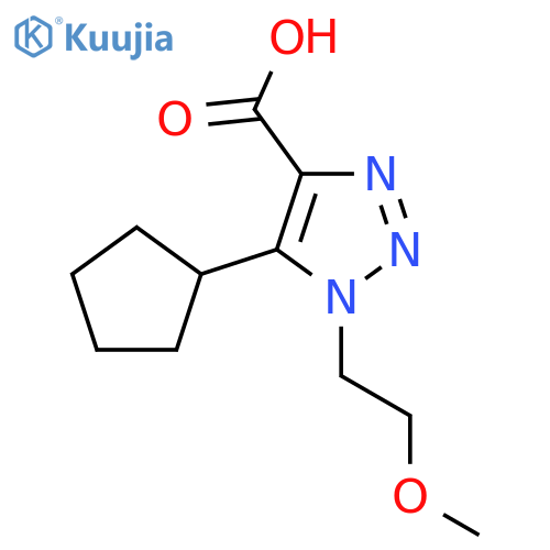 5-cyclopentyl-1-(2-methoxyethyl)-1H-1,2,3-triazole-4-carboxylic acid structure