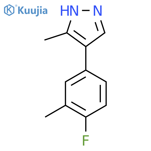 4-(4-fluoro-3-methylphenyl)-3-methyl-1H-pyrazole structure