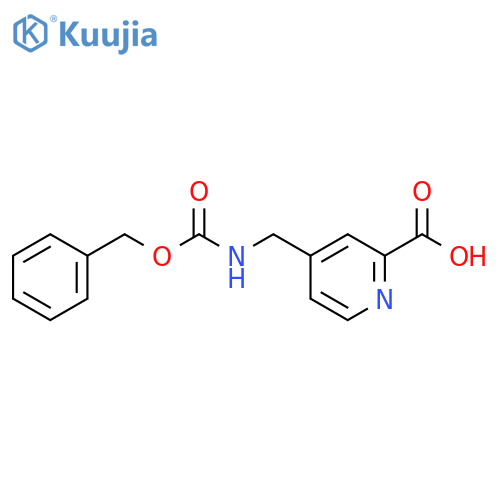 2-Pyridinecarboxylic acid, 4-[[[(phenylmethoxy)carbonyl]amino]methyl]- structure