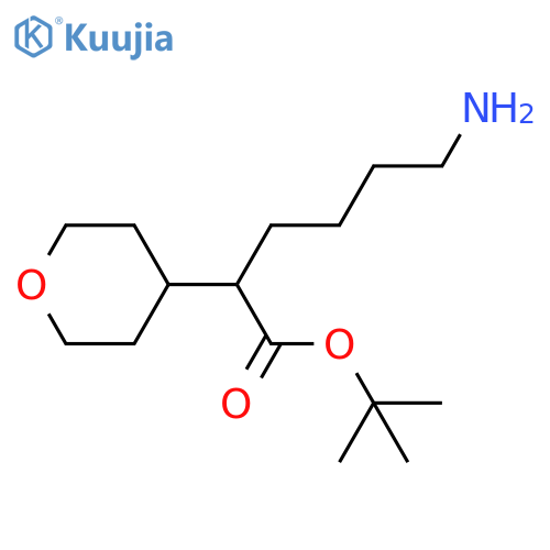 Tert-butyl 6-amino-2-(oxan-4-yl)hexanoate structure
