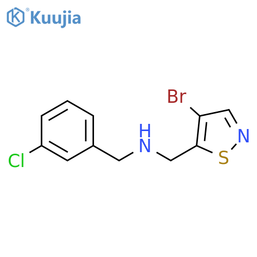 5-Isothiazolemethanamine, 4-bromo-N-[(3-chlorophenyl)methyl]- structure
