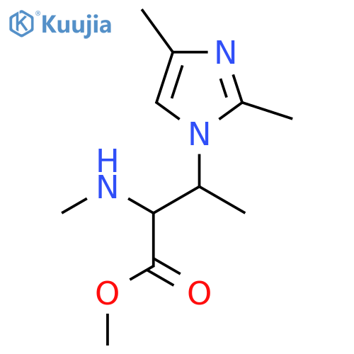 methyl 3-(2,4-dimethyl-1H-imidazol-1-yl)-2-(methylamino)butanoate structure