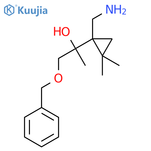 Cyclopropanemethanol, 1-(aminomethyl)-α,2,2-trimethyl-α-[(phenylmethoxy)methyl]- structure