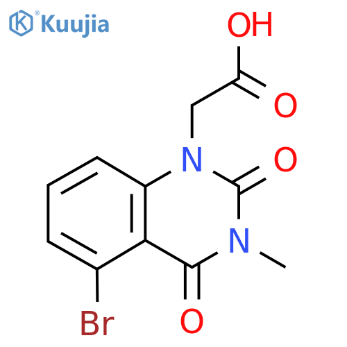 2-(5-bromo-3-methyl-2,4-dioxo-1,2,3,4-tetrahydroquinazolin-1-yl)acetic acid structure