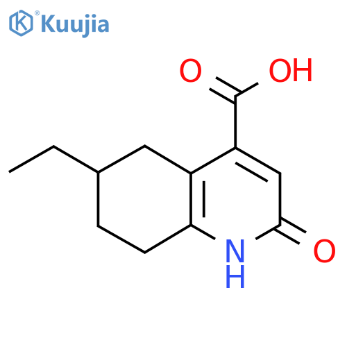 6-ethyl-2-hydroxy-5,6,7,8-tetrahydroquinoline-4-carboxylic acid structure