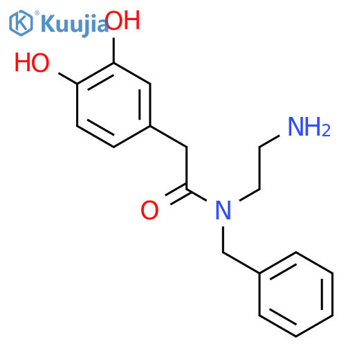 N-(2-aminoethyl)-N-benzyl-2-(3,4-dihydroxyphenyl)acetamide structure