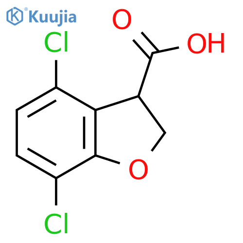 4,7-Dichloro-2,3-dihydro-1-benzofuran-3-carboxylic acid structure