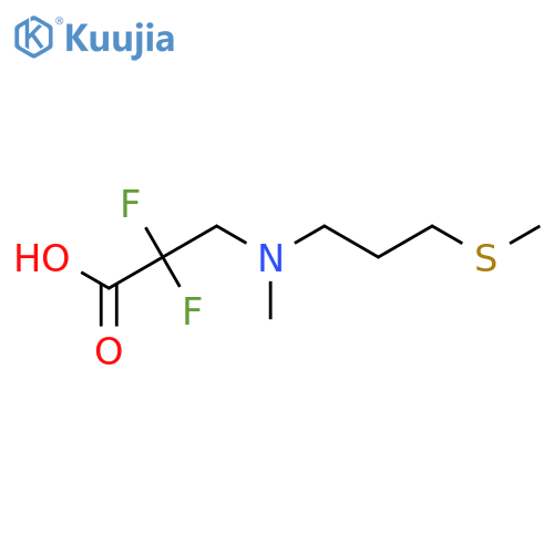 Propanoic acid, 2,2-difluoro-3-[methyl[3-(methylthio)propyl]amino]- structure