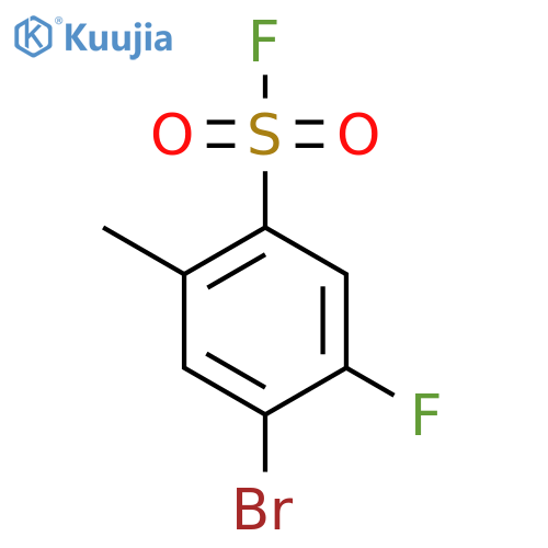 4-Bromo-5-fluoro-2-methylbenzene-1-sulfonyl fluoride structure