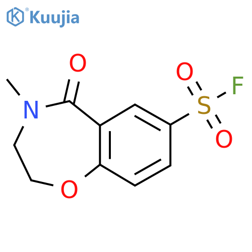 4-Methyl-5-oxo-2,3,4,5-tetrahydro-1,4-benzoxazepine-7-sulfonyl fluoride structure