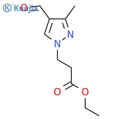 ethyl 3-(4-formyl-3-methyl-1H-pyrazol-1-yl)propanoate structure