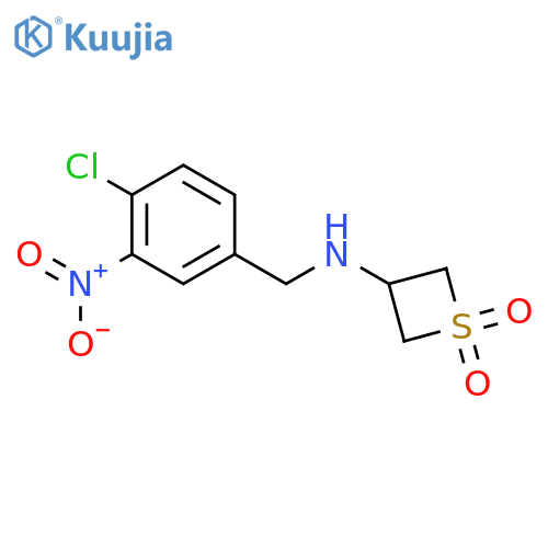 3-{[(4-Chloro-3-nitrophenyl)methyl]amino}-1lambda6-thietane-1,1-dione structure