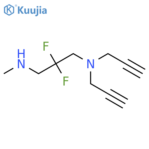 {3-[Bis(prop-2-yn-1-yl)amino]-2,2-difluoropropyl}(methyl)amine structure
