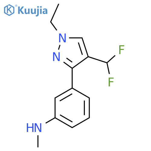 3-[4-(difluoromethyl)-1-ethyl-1H-pyrazol-3-yl]-N-methylaniline structure