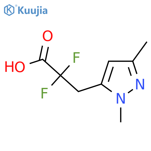 1H-Pyrazole-5-propanoic acid, α,α-difluoro-1,3-dimethyl- structure