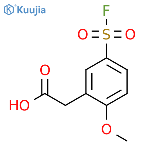 2-(5-Fluorosulfonyl-2-methoxyphenyl)acetic acid structure