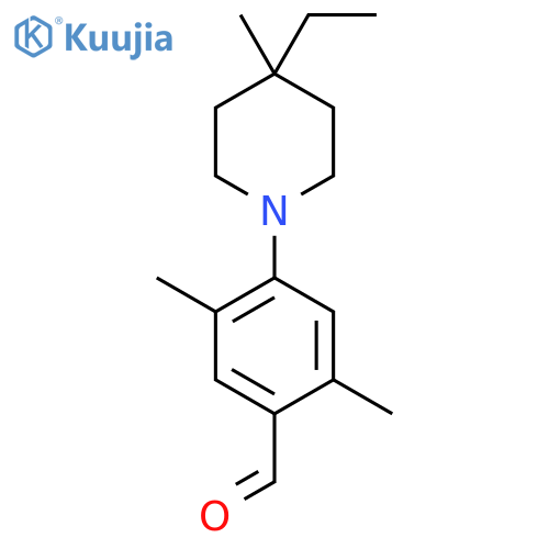 4-(4-Ethyl-4-methylpiperidin-1-yl)-2,5-dimethylbenzaldehyde structure
