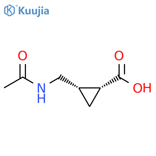 Cyclopropanecarboxylic acid, 2-[(acetylamino)methyl]-, (1R,2S)-rel- (9CI) structure