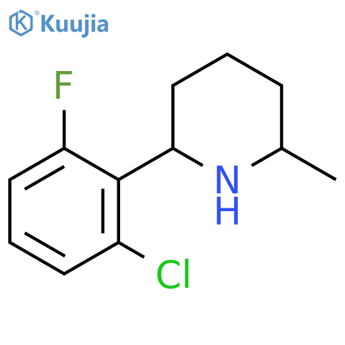 2-(2-Chloro-6-fluorophenyl)-6-methylpiperidine structure