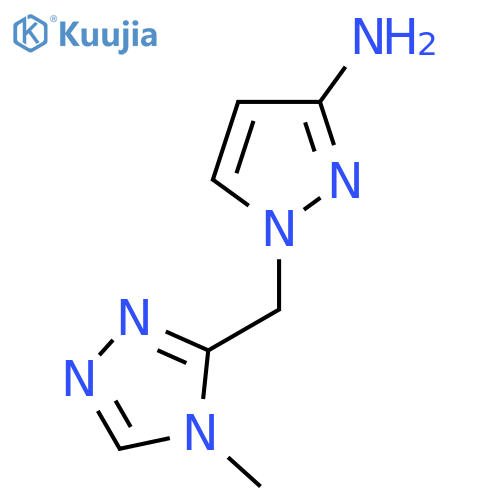 1-(4-methyl-4H-1,2,4-triazol-3-yl)methyl-1H-pyrazol-3-amine structure