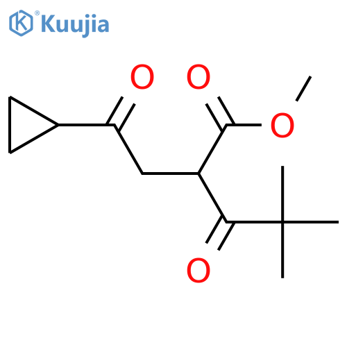 methyl 2-(2-cyclopropyl-2-oxoethyl)-4,4-dimethyl-3-oxopentanoate structure