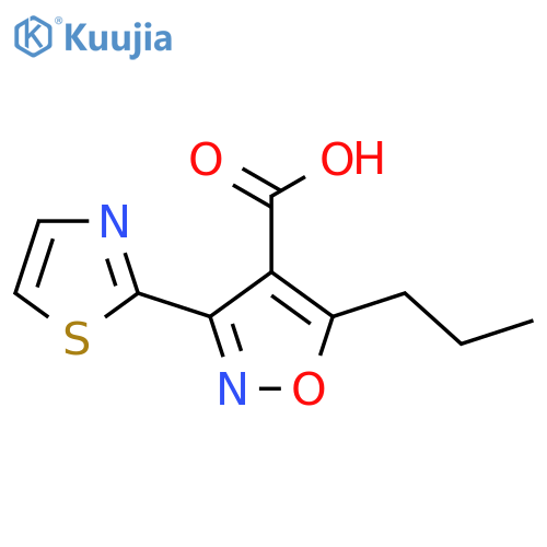 5-Propyl-3-(1,3-thiazol-2-yl)-1,2-oxazole-4-carboxylic acid structure