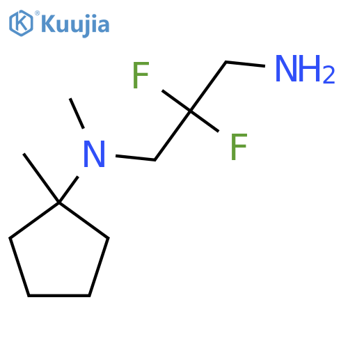 N-(3-amino-2,2-difluoropropyl)-N,1-dimethylcyclopentan-1-amine structure