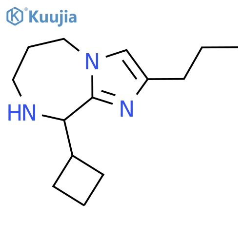 9-cyclobutyl-2-propyl-5H,6H,7H,8H,9H-imidazo[1,2-a][1,4]diazepine structure